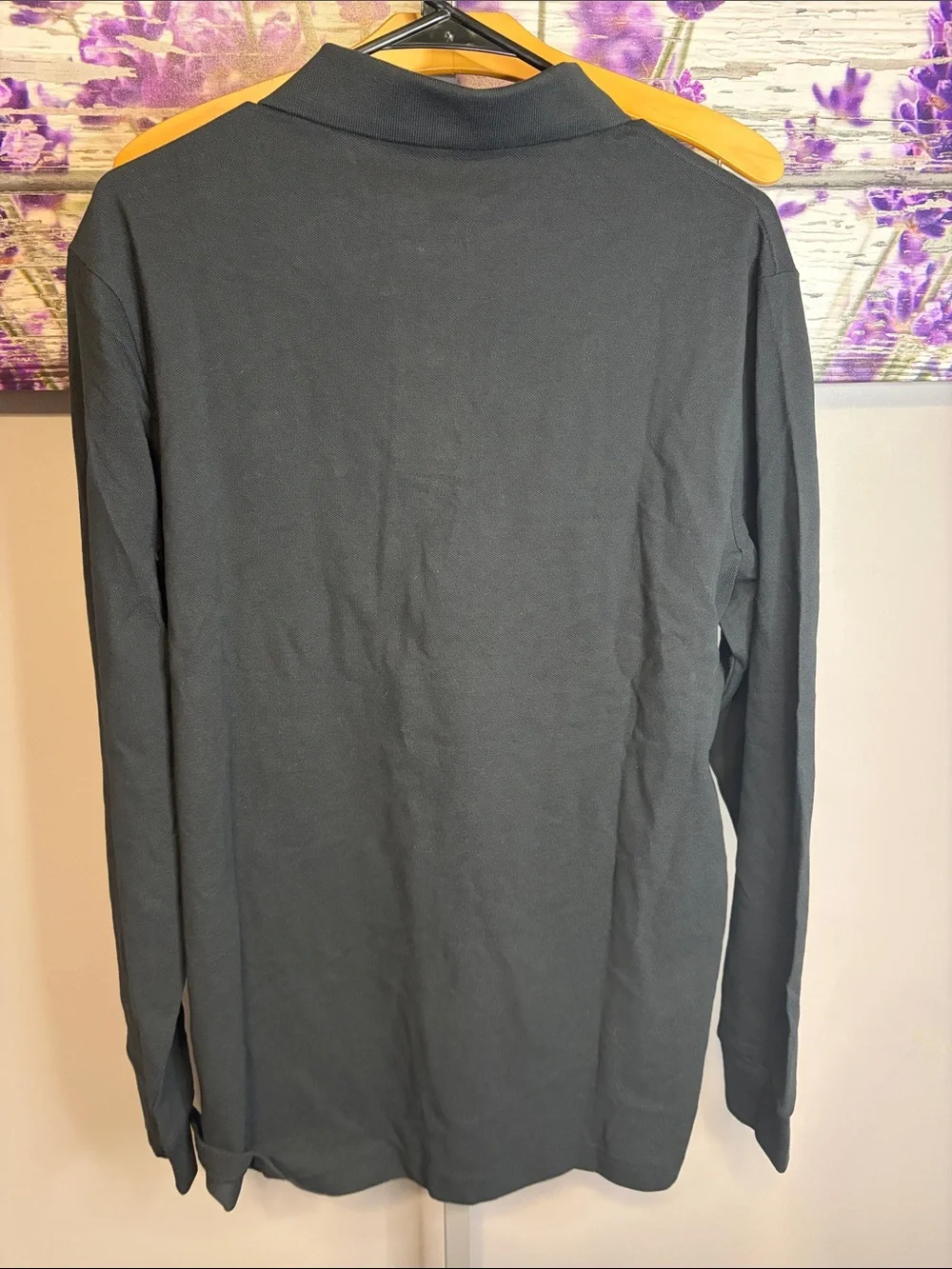 Men’s Polo by Ralph Lauren Black Long-Sleeve Bear Polo Shirt NWT Size L